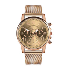 Cargar imagen en el visor de la galería, Luxury Quartz Sport Military Stainless Steel Dial Leather Band Wrist Watch