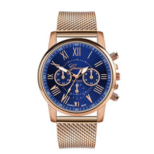 Cargar imagen en el visor de la galería, Luxury Quartz Sport Military Stainless Steel Dial Leather Band Wrist Watch