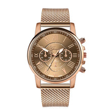 Cargar imagen en el visor de la galería, Luxury Quartz Sport Military Stainless Steel Dial Leather Band Wrist Watch