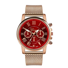Cargar imagen en el visor de la galería, Luxury Quartz Sport Military Stainless Steel Dial Leather Band Wrist Watch